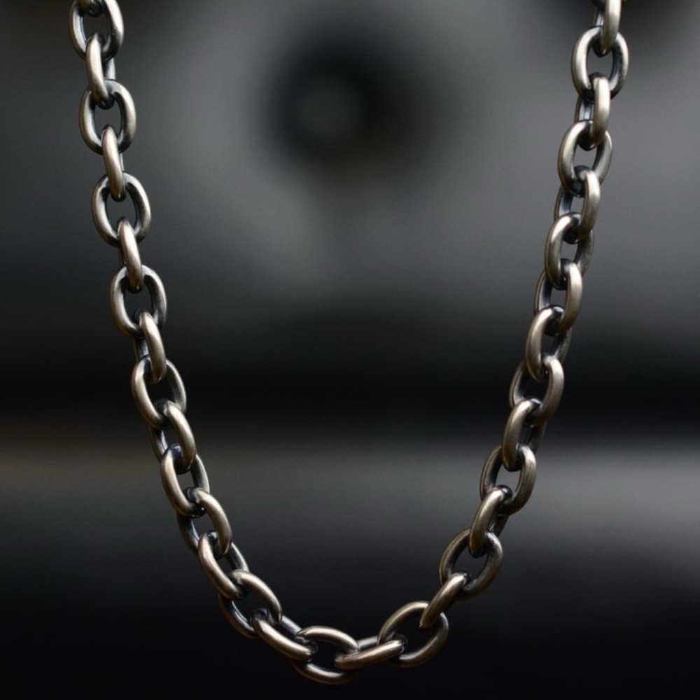 John Lawrence Sullivan for John Varvatos 19" Sterling Silver Chain Necklace.